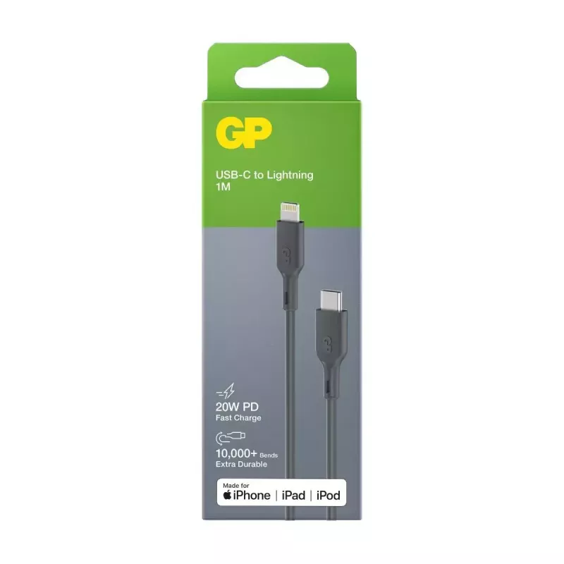 Καλώδιο GP Batteries CL1P 1m Γκρι Lightning USB C