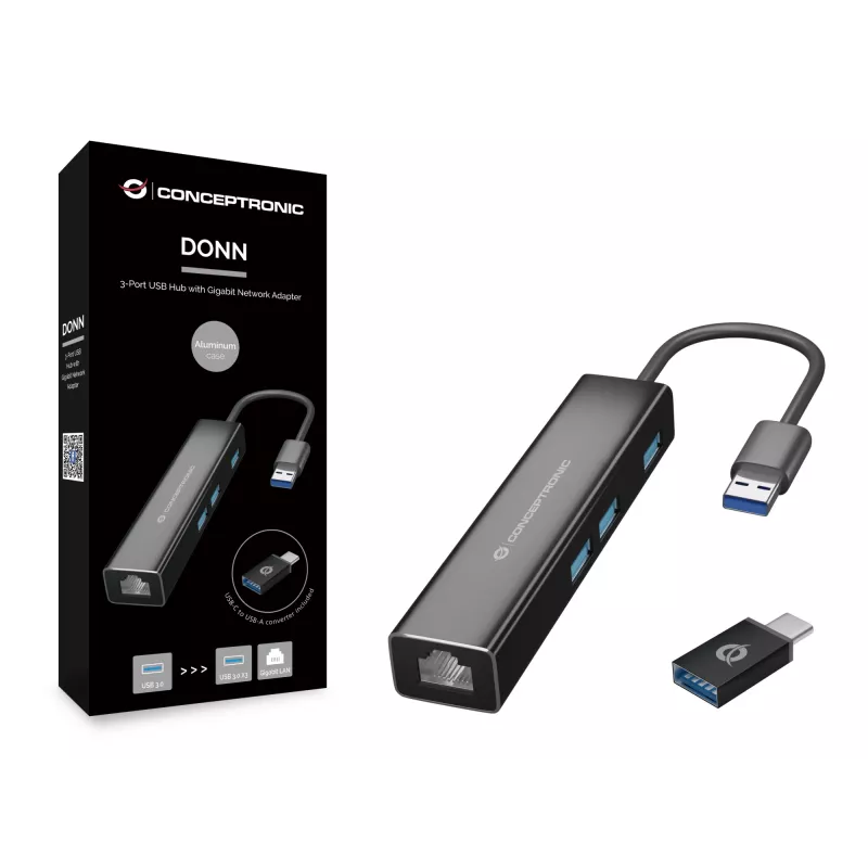 Conceptronic DONN07BA USB 3.2 Gen 1 (3.1 Gen 1) Type-A μαύρο