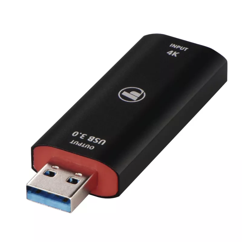 Hama 00074257 προσαρμογέας εγγραφής βίντεο, HDMI σε USB 3.0, 4K, μαύρο