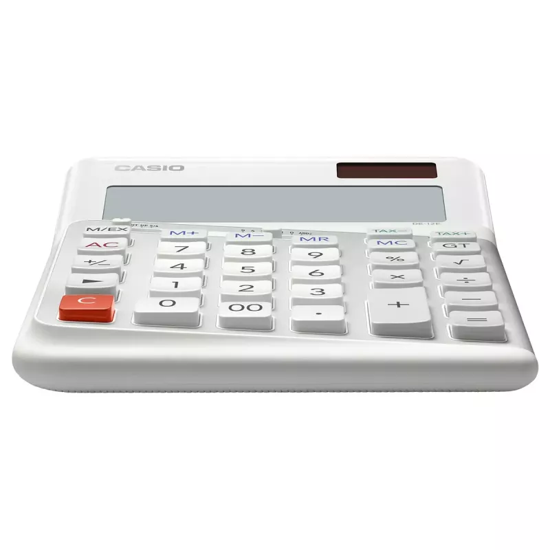 Επιτραπέζια αριθμομηχανή Casio DE-12E-WE Basic 12 ψηφία λευκό