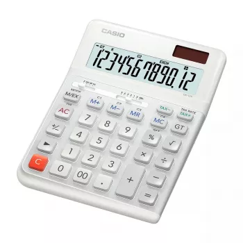 Επιτραπέζια αριθμομηχανή Casio DE-12E-WE Basic 12 ψηφία λευκό