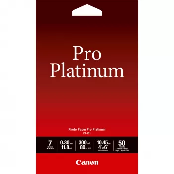 Canon PT-101 Pro Platinum Φωτογραφικό χαρτί 4x6 ίντσες – 50 φύλλα