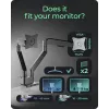 Βάση οθόνης icybox 61085 για 2 οθόνες με στήριξη γραφείου – Βάση οθόνης γραφείου με δύο βραχίονες