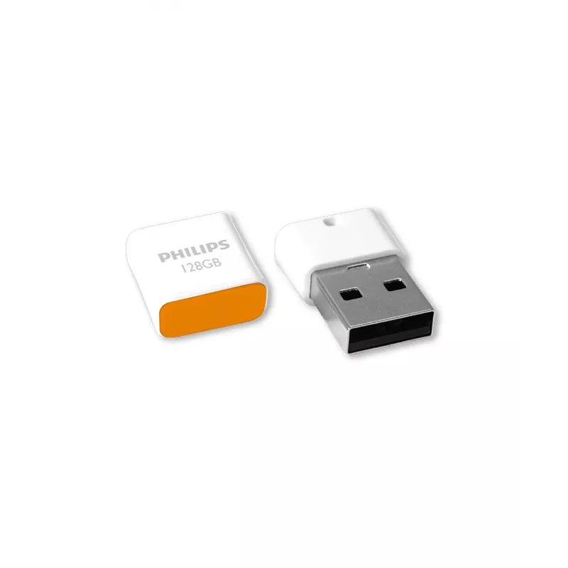 Philips Pico μονάδα flash USB 128 GB USB Type-A 2.0 Πορτοκαλί, Λευκό