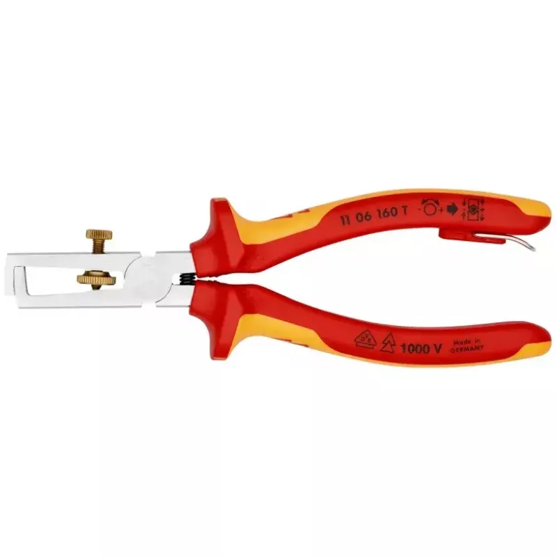 Μονωμένη πένσα απογύμνωσης Knipex 11 06 160 T με ελατήριο, 160 mm