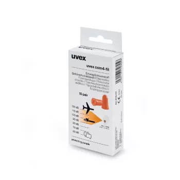 Ωτοασπίδες μίας χρήσης uvex com4-fit 33 dB, 15 ζεύγη (2112131)