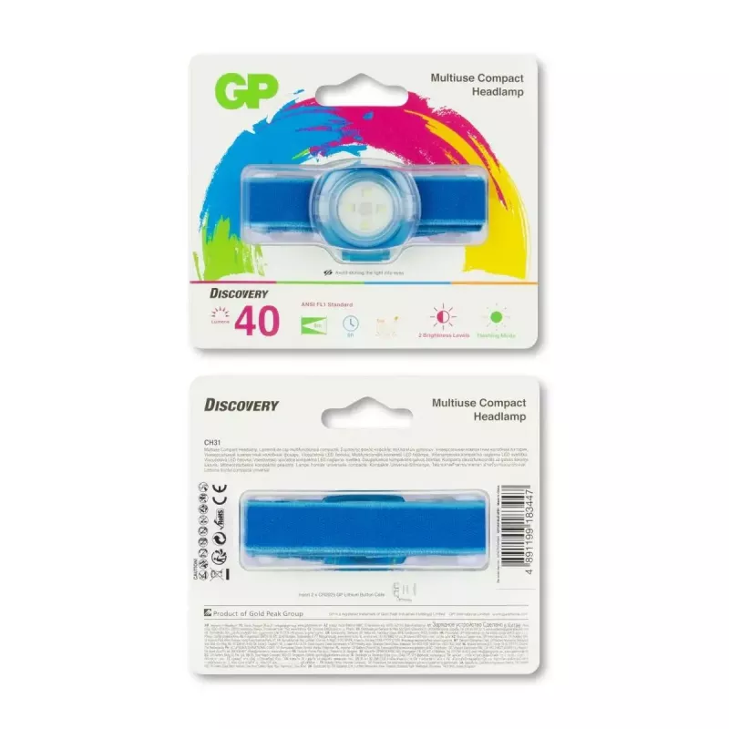 Φακός κεφαλής GP Lighting CH31 Μπλε LED 100 lm 40 m