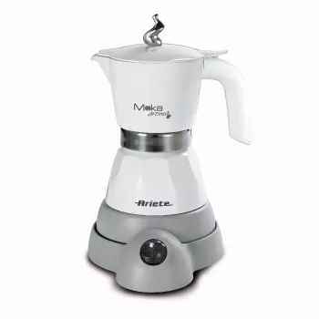Ariete 1358 Moka Aroma – ηλεκτρική καφετιέρα Moka για 2/4 φλιτζάνια – ασύρματη βάση – Auto-Off – διατήρηση θερμοκρασίας για 30 λεπτά – 400 Watt – λευκό