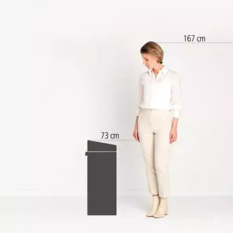 Κάδος με αισθητήρα οβάλ ατσάλι Brabantia 100680