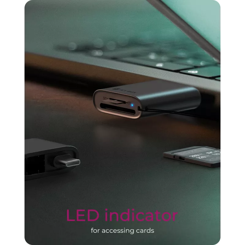 ICY BOX 2-in-1 αναγνώστης καρτών μέσω θύρας USB Type-A & USB Type-C