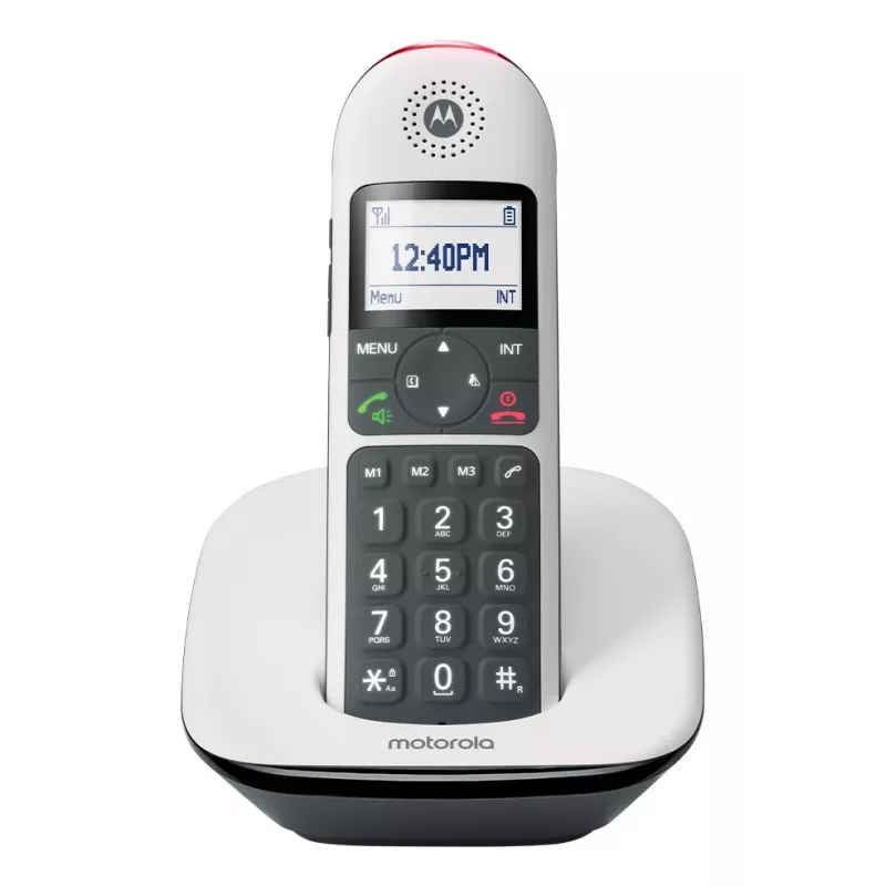 Motorola CD5001 ασύρματο τηλέφωνο DECT με μεγάλα πλήκτρα, λευκό