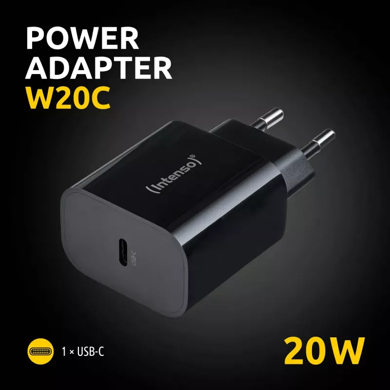 Τροφοδοτικό Intenso W20C 20W USB-C μαύρο