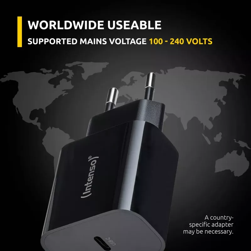 Τροφοδοτικό Intenso W20C 20W USB-C μαύρο