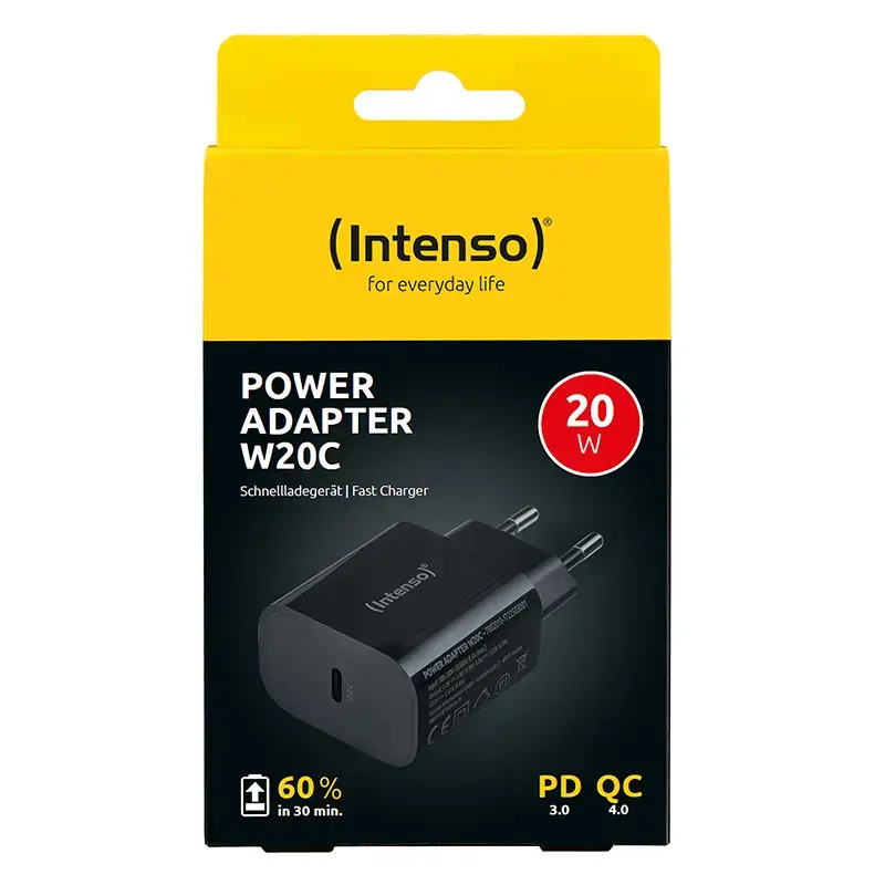 Τροφοδοτικό Intenso W20C 20W USB-C μαύρο