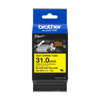 Μελανοταινία εκτυπωτή Brother HSe-661E μαύρη 3,1 cm x 1,5 m