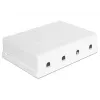 Επιτοίχιο κουτί Keystone DeLOCK 86208, 4 θύρες, λευκό