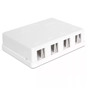 Επιτοίχιο κουτί Keystone DeLOCK 86208, 4 θύρες, λευκό