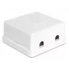 Συνδετήρας καλωδίου DeLOCK 86207 2x Keystone λευκό