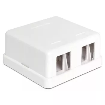 Συνδετήρας καλωδίου DeLOCK 86207 2x Keystone λευκό