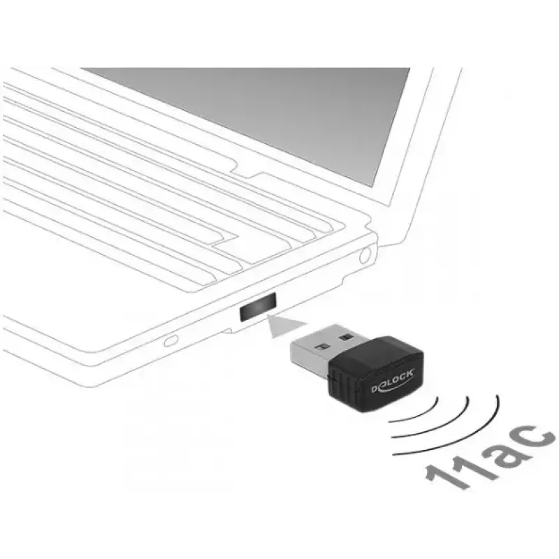 Κάρτα δικτύου DeLOCK 12461 WLAN 433 Mbit/s