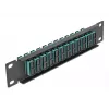 Patch panel οπτικών ινών DeLOCK 10 ιντσών 12 Port SC Duplex aqua 1U μαύρο