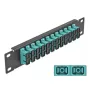 Patch panel οπτικών ινών DeLOCK 10 ιντσών 12 Port SC Duplex aqua 1U μαύρο