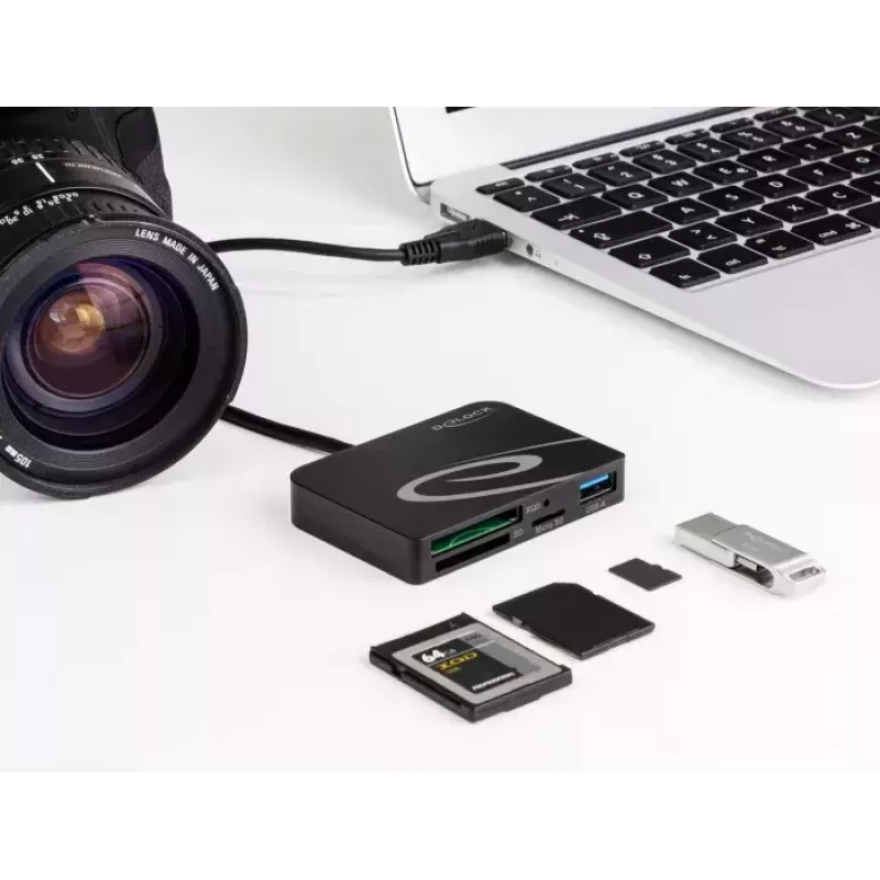 Αναγνώστης καρτών DeLOCK 91756 Μαύρο MicroSD SD MMC USB 5 Mbit/s