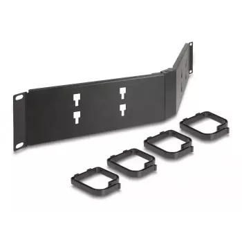 Πάνελ διαχείρισης καλωδίων DELOCK 19 ιντσών 66978 2U γωνιακό μαύρο