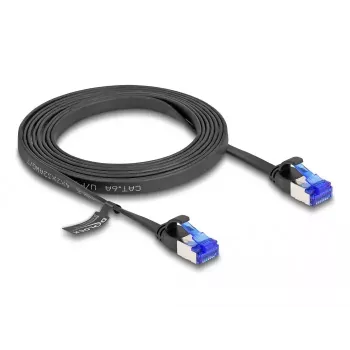 Καλώδιο δικτύου DeLOCK RJ45 επίπεδο patch καλώδιο αρσενικό σε αρσενικό Cat.6A 2 m μαύρο