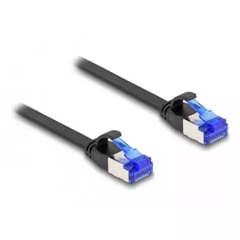 Καλώδιο δικτύου DeLOCK RJ45 επίπεδο patch καλώδιο αρσενικό σε αρσενικό Cat.6A 2 m μαύρο