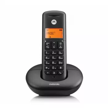Ασύρματο τηλέφωνο DECT MOTOROLA E201 — ασύρματο ακουστικό με ανοιχτή ακρόαση, έως 50 εγγραφές