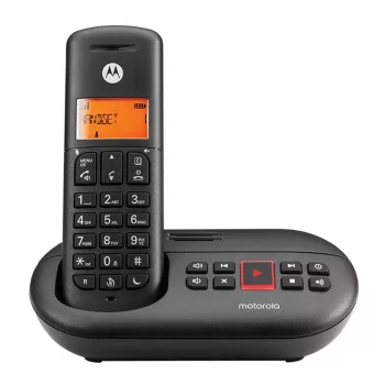 Τηλέφωνο DECT Motorola E211 Αναγνώριση κλήσης Μαύρο Ασύρματο ακουστικό