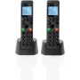 Τηλέφωνο DECT Motorola DOT202 Twin ασύρματο ακουστικό αναγνώριση κλήσης Μαύρο