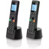 Τηλέφωνο DECT Motorola DOT202 Twin ασύρματο ακουστικό αναγνώριση κλήσης Μαύρο