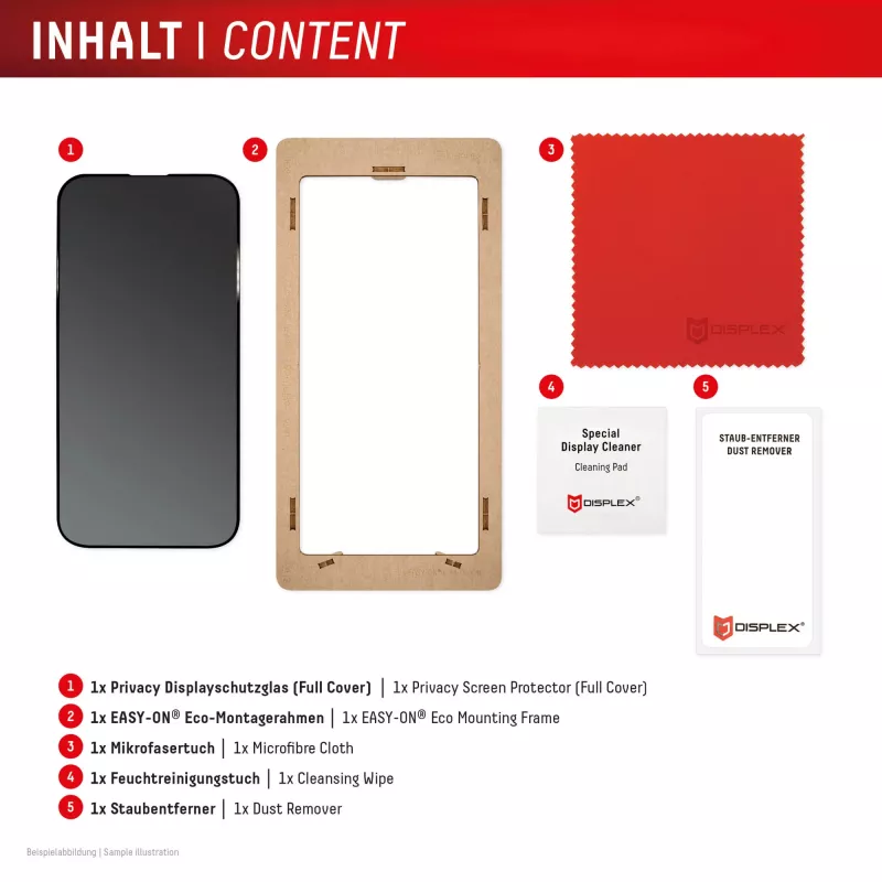 Displex Privacy Screen Protector (10H) για Samsung Galaxy S25 Ultra, Eco-Montagerahmen, Privacy-Filter
