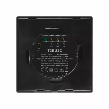 Έξυπνος διακόπτης αφής Sonoff T3 EU TX WiFi RF 433 2 καναλιών – επιτοίχιος έξυπνος διακόπτης, EU touch panel