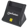 Manhattan 102025 USB-A αναγνώστης καρτών Smart/SIM, 480 Mbps (USB 2.0), επιτραπέζιος, όρθιος