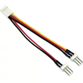 InLine προσαρμογέας ανεμιστήρα 3pin υποδοχή / 2x 3pin βύσμα περίπου 0,10m