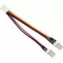 InLine προσαρμογέας ανεμιστήρα 3pin υποδοχή / 2x 3pin βύσμα περίπου 0,10m