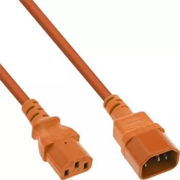InLine Καλώδιο επέκτασης τροφοδοσίας C13 / C14, πορτοκαλί, 1 m