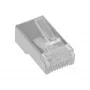 Βύσμα 8P8C RJ45 αρσενικό θωρακισμένο για στρογγυλό καλώδιο, InLine, συσκευασία 10 τεμ., ασημί