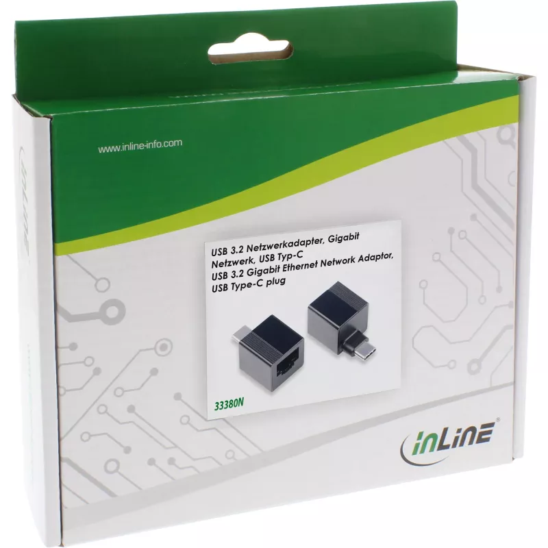 InLine Προσαρμογέας δικτύου USB 3.2 σε 1Gb/s, USB-C σε RJ45