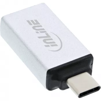 InLine USB 3.2 Gen.2 Adapter, USB-C αρσενικό σε USB-A θηλυκή, ασημί