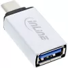 InLine USB 3.2 Gen.2 Adapter, USB-C αρσενικό σε USB-A θηλυκή, ασημί