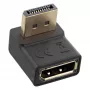 InLine Προσαρμογέας DisplayPort, αρσενικό / θηλυκή, γωνιακός προς τα πάνω