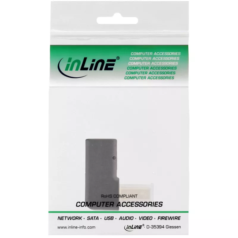 InLine Προσαρμογέας DisplayPort, αρσενικό / θηλυκή, γωνιακός προς τα πάνω