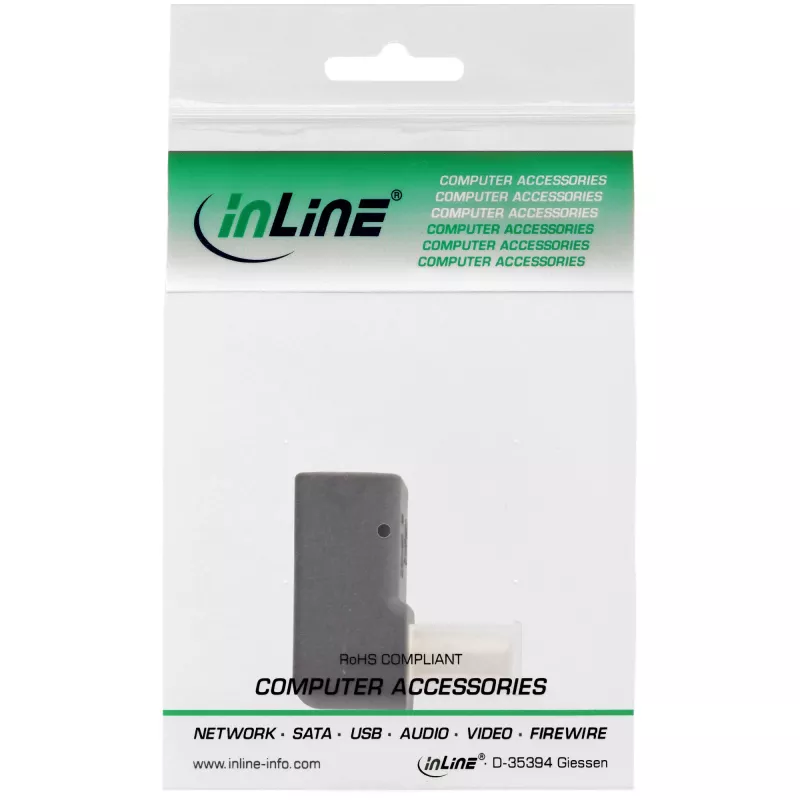 InLine Προσαρμογέας DisplayPort, αρσενικό / θηλυκή γωνιακός προς τα κάτω