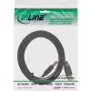 InLine Επίπεδο καλώδιο USB 2.0 Type-A αρσενικό / θηλυκή επιχρυσωμένο μαύρο 5m