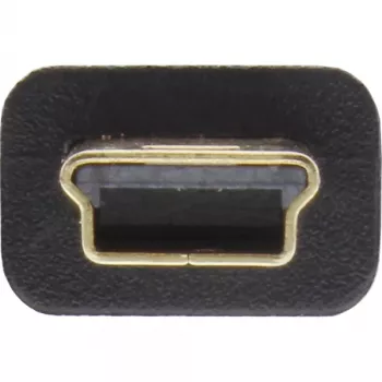 InLine Επίπεδο καλώδιο USB 2.0 USB Type-A αρσενικό / Mini-B αρσενικό 5-πολικό μαύρο/χρυσό 5m