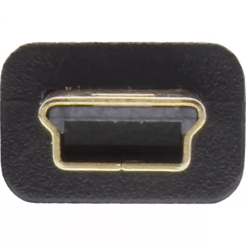 InLine Επίπεδο καλώδιο USB 2.0 USB Type-A αρσενικό / Mini-B αρσενικό 5-πολικό μαύρο/χρυσό 5m